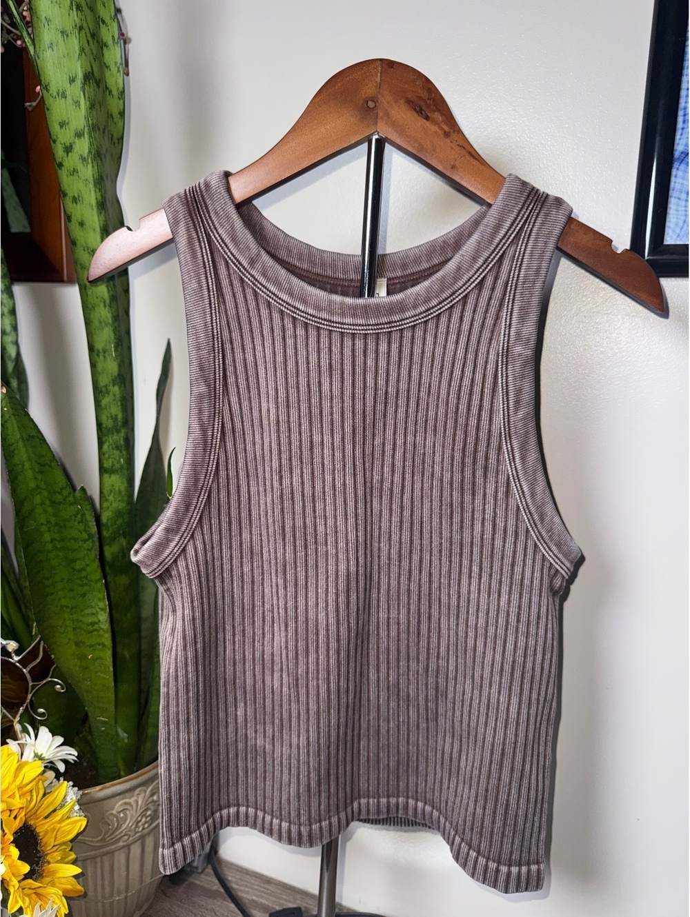 Zenana Ribbed Washed Seamless Tank